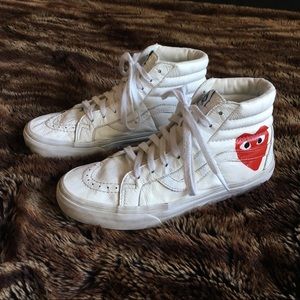 SOLD Custom CDG White Vans